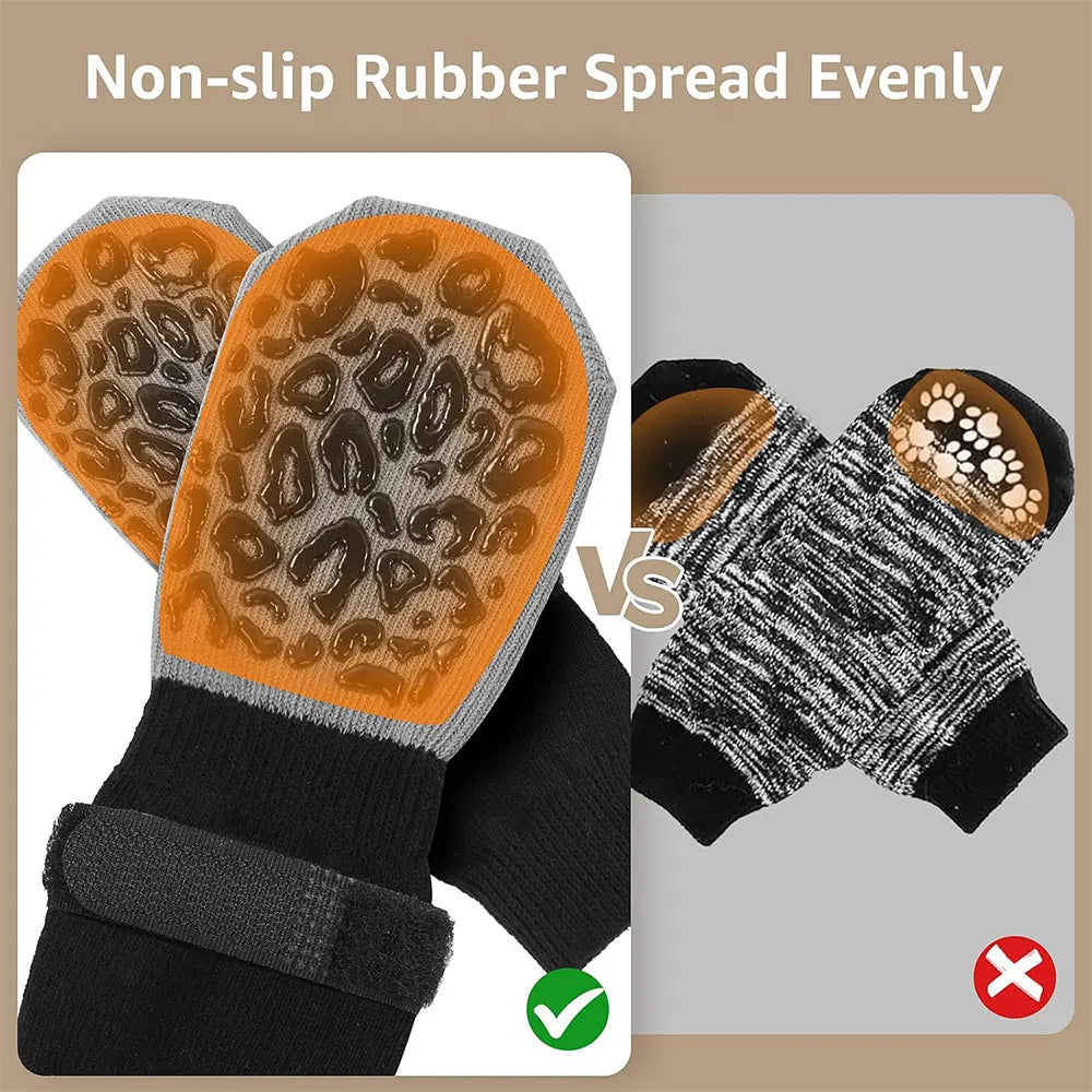 Anti-Slip Dog Socks with Velcro Straps
