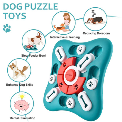 Dog Puzzle Toys, Treat Dispensing Dog Enrichment Toys for IQ Training and Brain Stimulation Interactive Mentally Stimulating