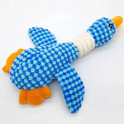 Calming Duck  Toy for Dogs. Tough Bite Resistant Chew Toy Soft Stuffed Interactive Squeaky.