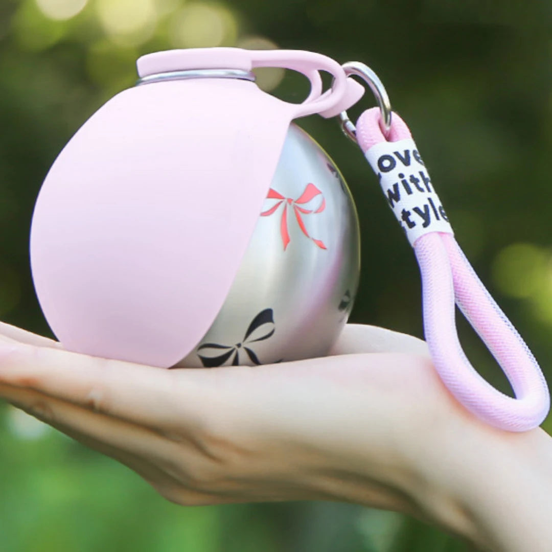 Stainless Water Bottle 🐶💧 — Drink & Bowl in One