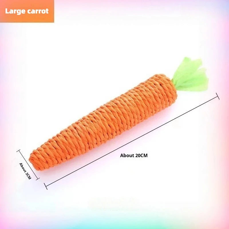 Cat Carrot toy teeth grinding