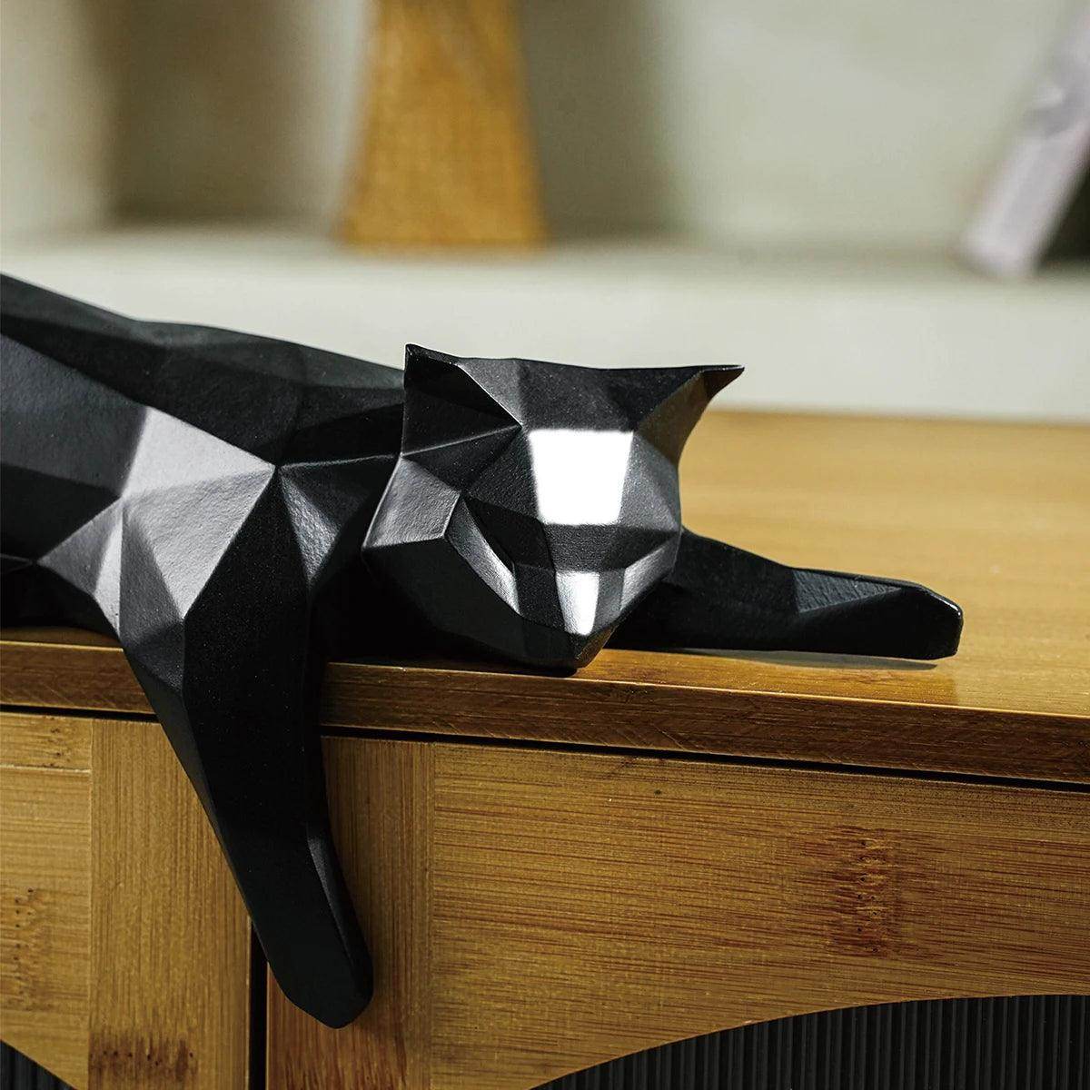 Geometric Cat Figurine