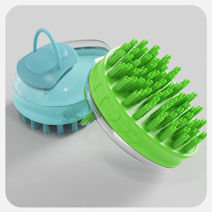 Pet Bath Brush 2-in-1 Pet SPA Massage Comb Soft Silicone