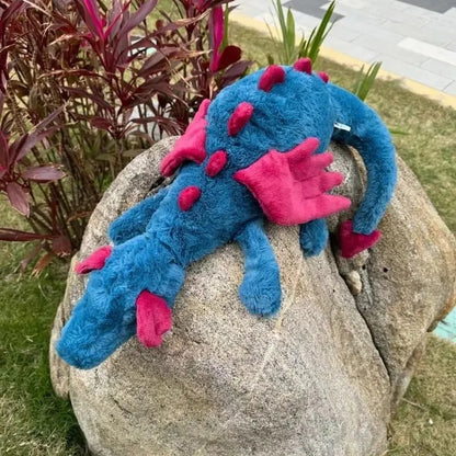 New 50cm Interactive Snow Dragon Plush Pillow Pet Blue Golden Dragon Doll Cute Cat Toy For Children Play Home Ornaments Decor