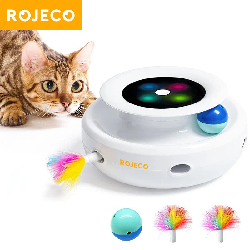 Cat Teaser Toy With Interactive Feather Ball