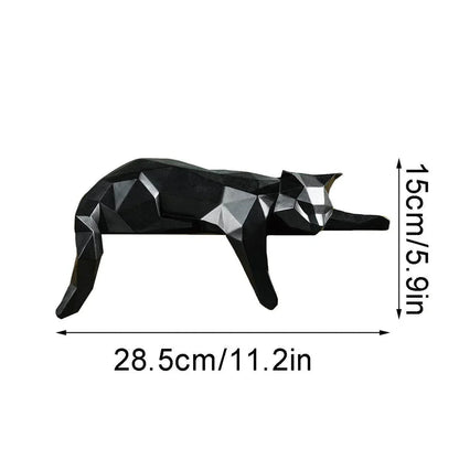 Geometric Cat Figurine