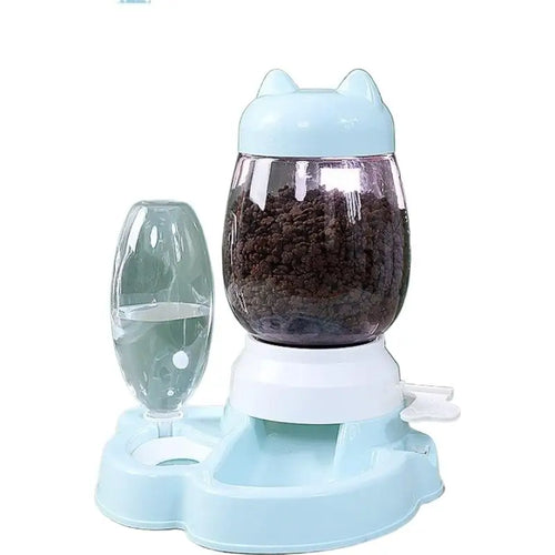 Cat bowl automatic feeder Automatic Dog Feeder Dog Cat Food Bowl With Water Fountain Large Capacity Pet Food Storage Dispenser ﻿