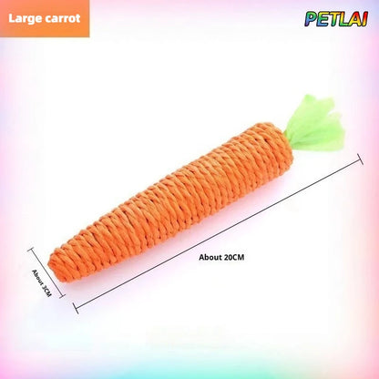 Cat Carrot toy teeth grinding