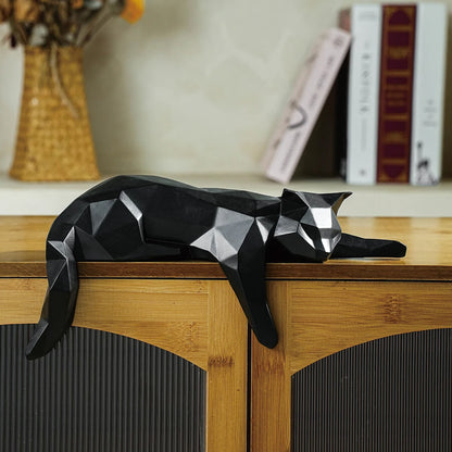 Geometric Cat Figurine