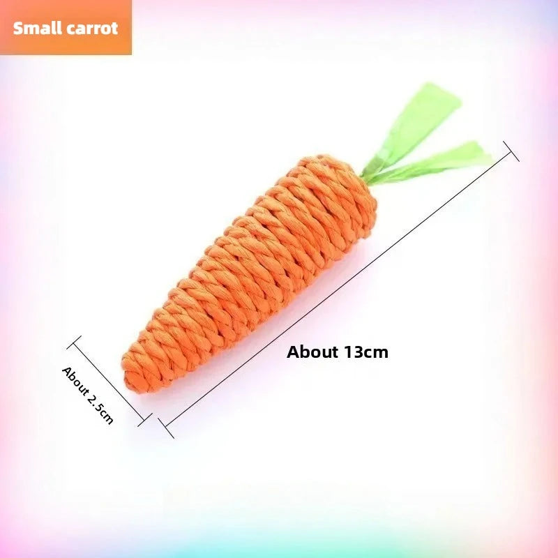 Cat Carrot toy teeth grinding