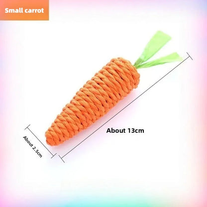 Cat Carrot toy teeth grinding