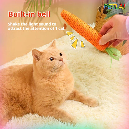 Cat Carrot toy teeth grinding