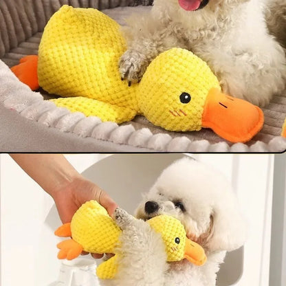 Calming Duck  Toy for Dogs. Tough Bite Resistant Chew Toy Soft Stuffed Interactive Squeaky.