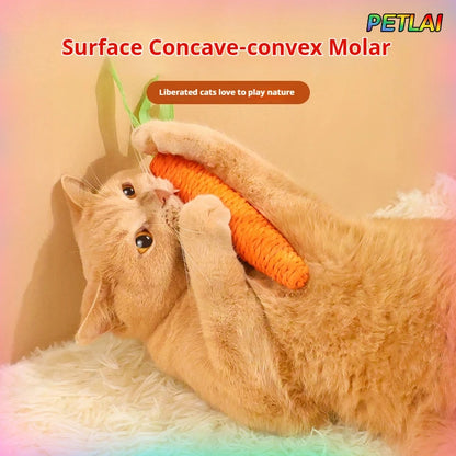 Cat Carrot toy teeth grinding