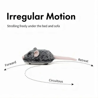 Rechargeable Motion Mouse Cat Toy for Kitten Mouse Sound Moving Mouse Cat Toys Interactive Cat Toy Sound Mouse Cat toy