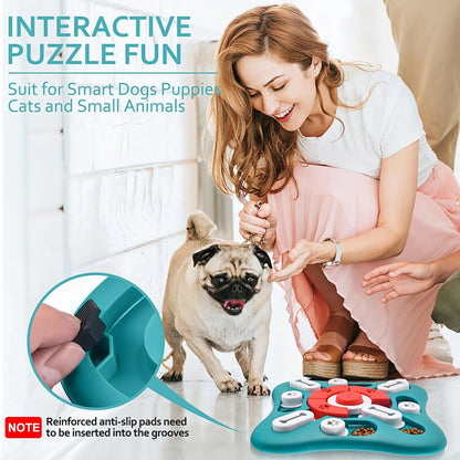 Dog Puzzle Toys, Treat Dispensing Dog Enrichment Toys for IQ Training and Brain Stimulation Interactive Mentally Stimulating