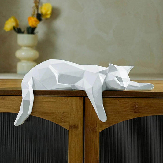 Geometric Cat Figurine