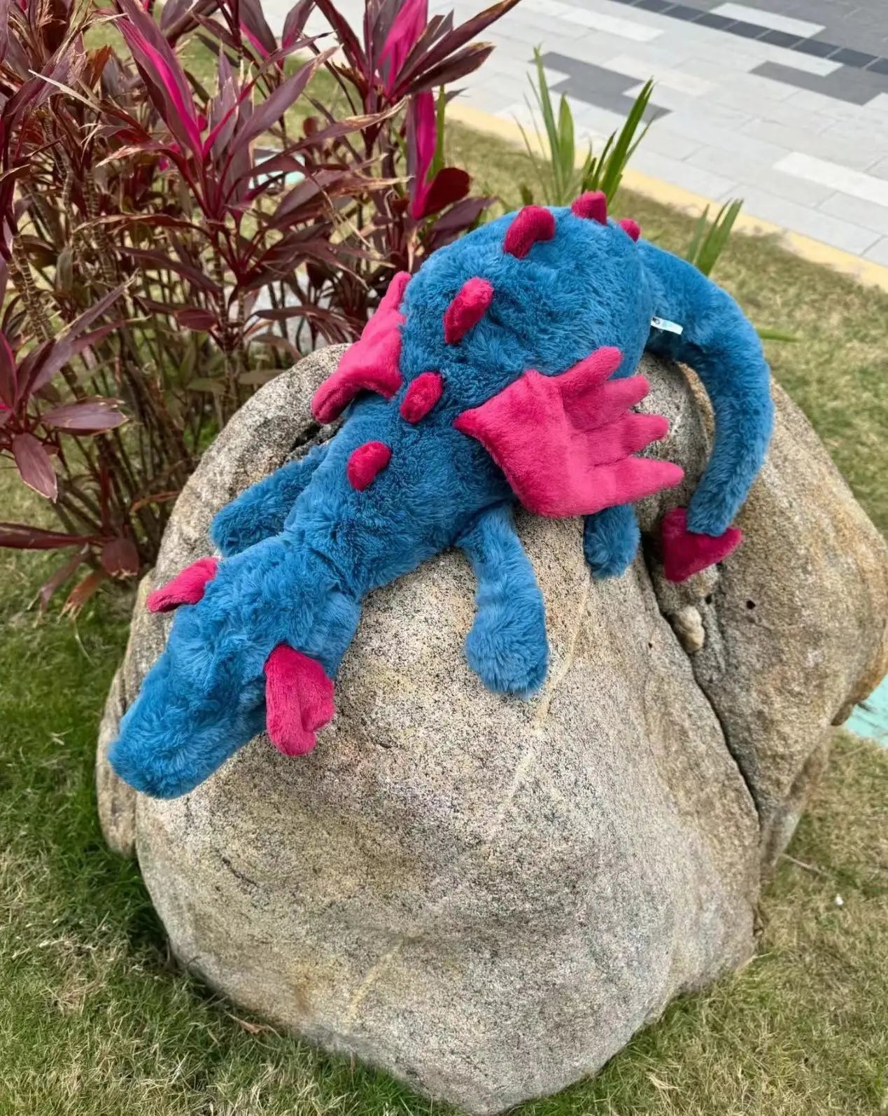New 50cm Interactive Snow Dragon Plush Pillow Pet Blue Golden Dragon Doll Cute Cat Toy For Children Play Home Ornaments Decor
