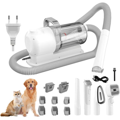 MicroData 2.5L Pet Multifunctional Grooming and Pet Vacuum Kit with Electric Push Combs and Brushes Suitable for Cats&Dogs