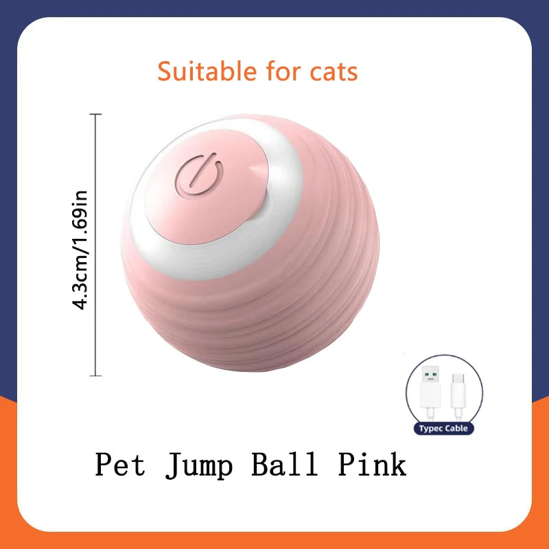 Smart Cat Toys Ball Automatic Interactive Pets Electric Rolling Teaser USB Rechargeable Kitty Moving Bouncing ball Birthday gift