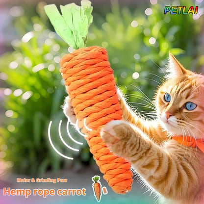 Cat Carrot toy teeth grinding